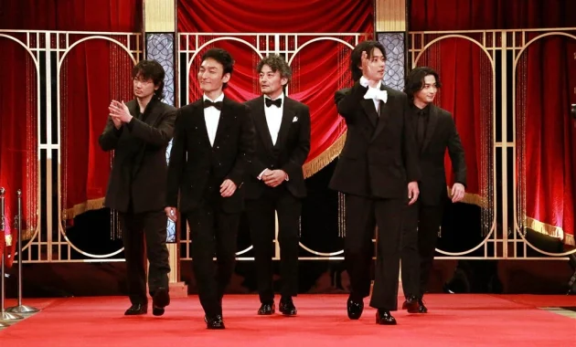 【写真】第48回 日本アカデミー賞 授賞式 優秀主演男優賞 レッドカーペット (綾野剛、草彅剛、山口馬木也、山﨑賢人、横浜流星)