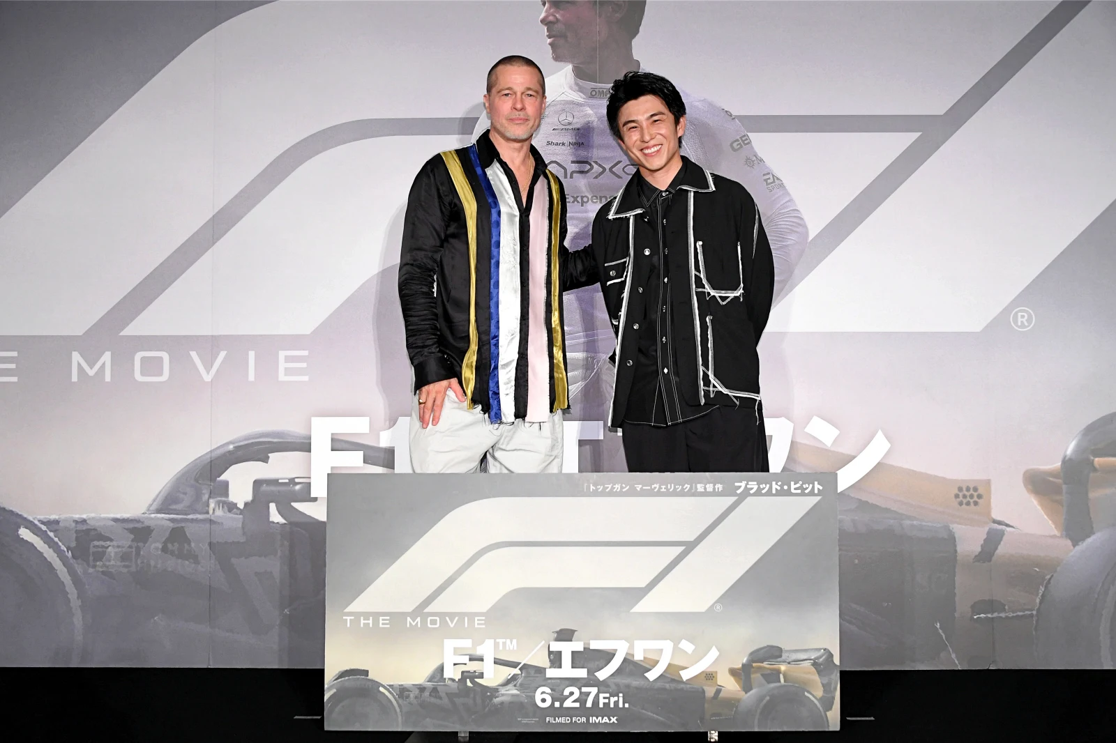 【写真】映画『F1®／エフワン』ブラッド・ピット来日舞台挨拶＠丸の内ピカデリー Dolby Cinema (ブラッド・ピット、中尾明慶)