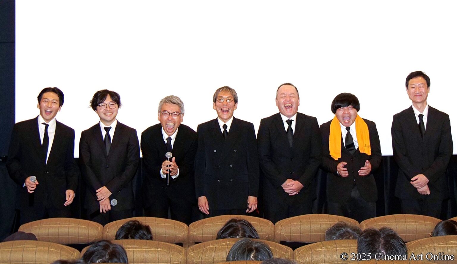 【写真】映画『ひみつきちのつくりかた』公開記念舞台挨拶 (廣末哲万、佐藤貢三、藤田健彦、もりたかお、白畑真逸、板橋知也監督、恵水流生プロデューサー)
