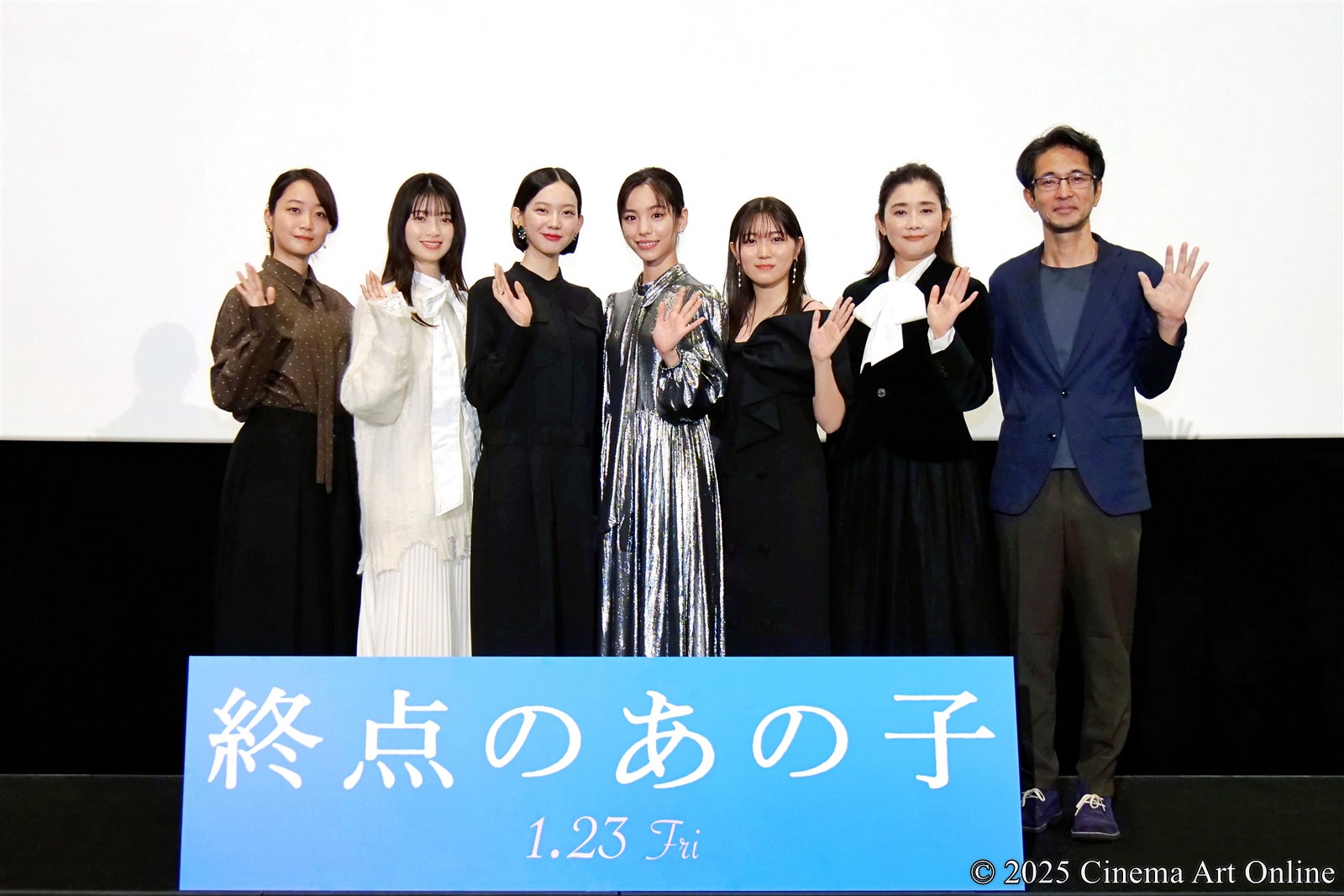 【写真】映画『終点のあの子』ジャパンプレミア 舞台挨拶 (當真あみ、中島セナ、平澤宏々路、南琴奈、深川麻衣、石田ひかり、吉田浩太監督)
