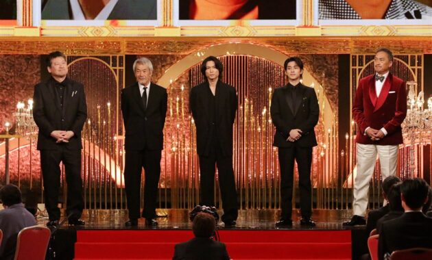 【写真】第49回 日本アカデミー賞 授賞式 優秀助演男優賞 (佐藤二朗、田中泯、松村北斗、横浜流星、渡辺謙)
